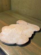 Signed Studio Pottery Bear Chef Spoon Rest, Hand-Built Speckled Stoneware with Iron Oxide and Cobalt, c. 1970–1990