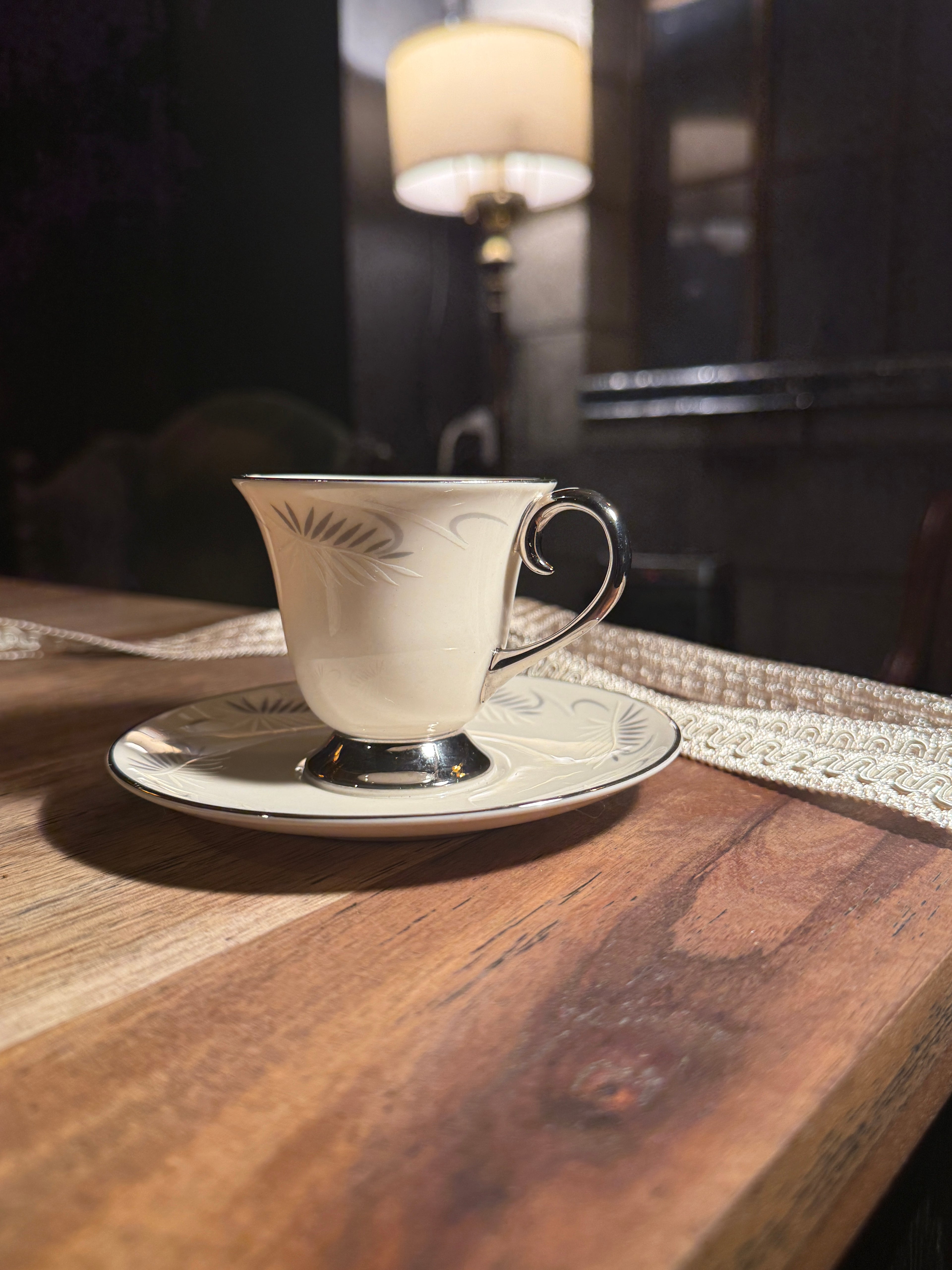 1940s Flintridge China Teacup and Saucer, Made in California