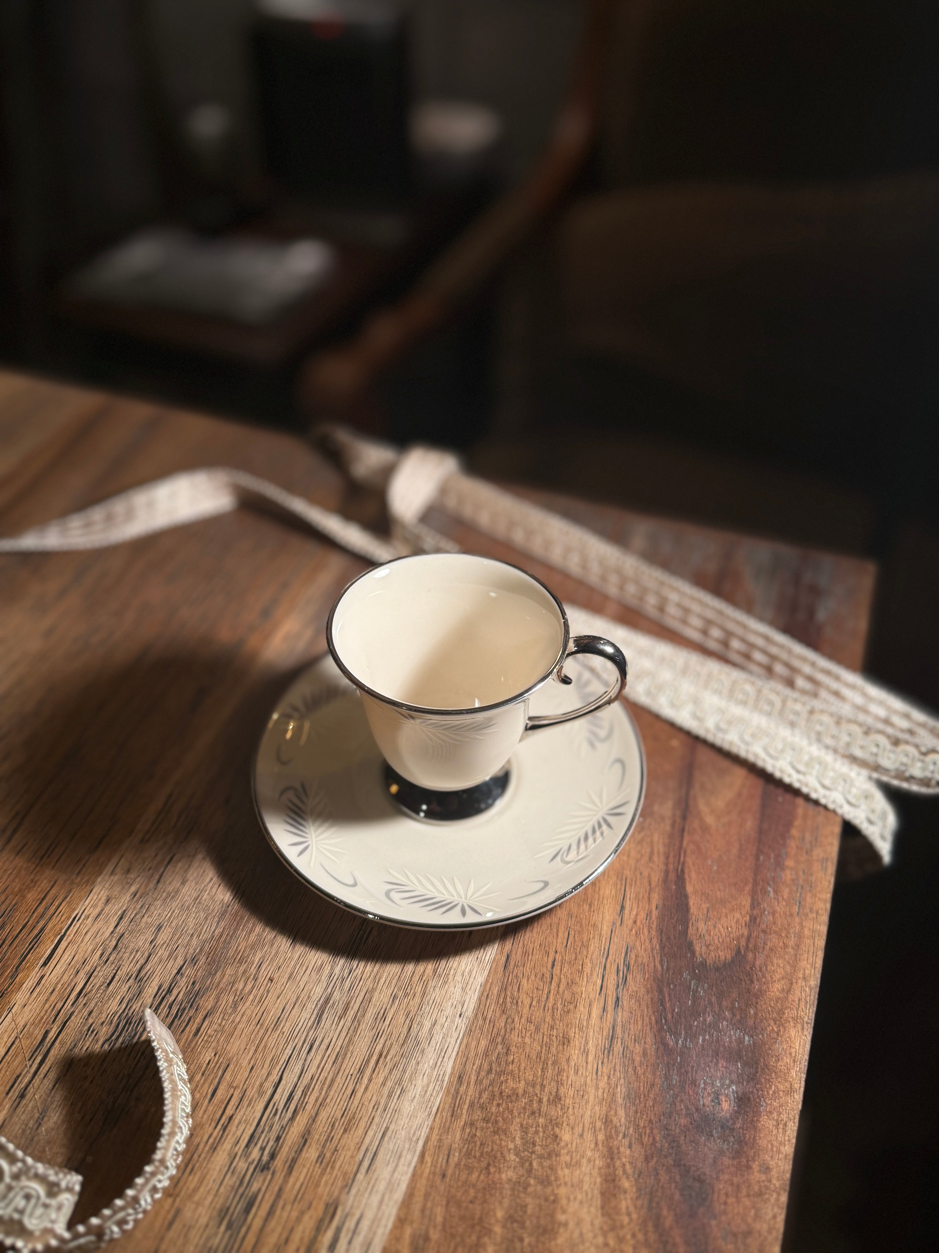 1940s Flintridge China Teacup and Saucer, Made in California