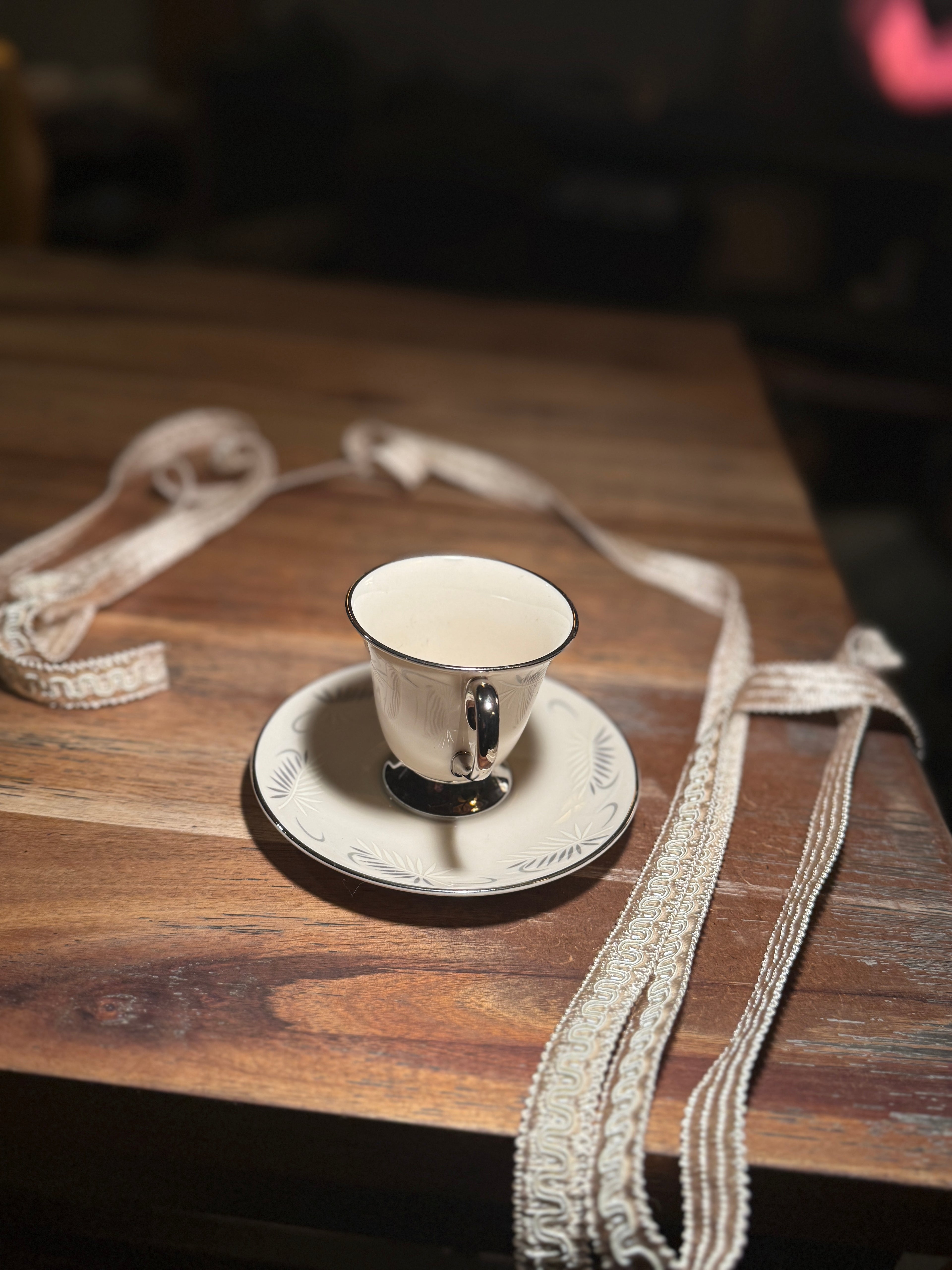 1940s Flintridge China Teacup and Saucer, Made in California