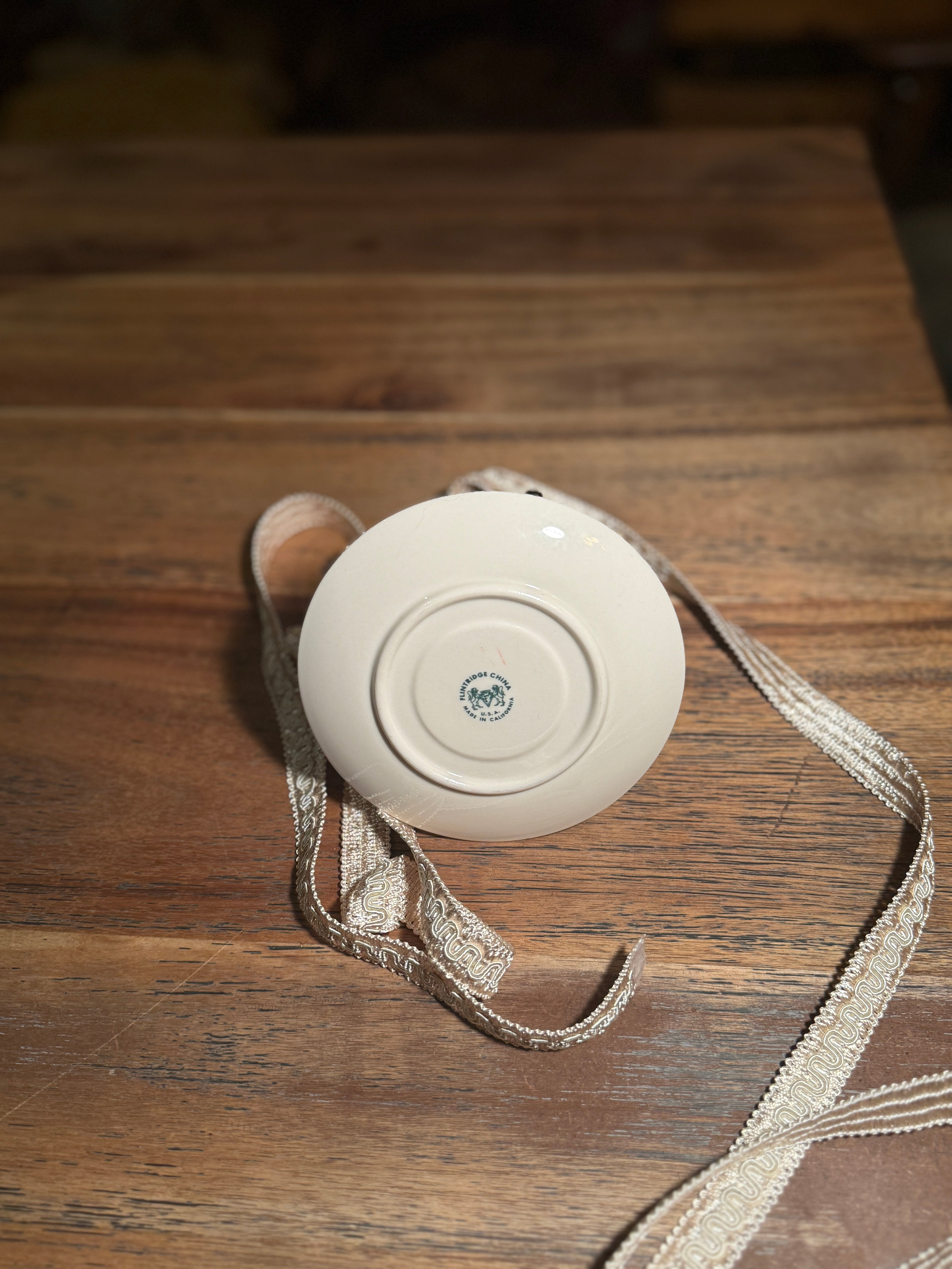 1940s Flintridge China Teacup and Saucer, Made in California