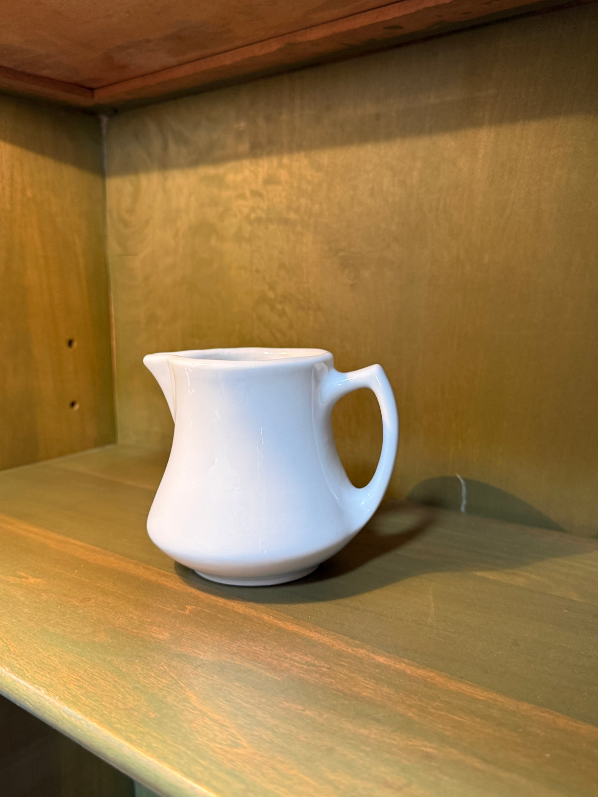 Lamberton Sterling Restaurant Ware Individual Creamer, White Vitrified China, Made in U.S.A., c. 1955–1970