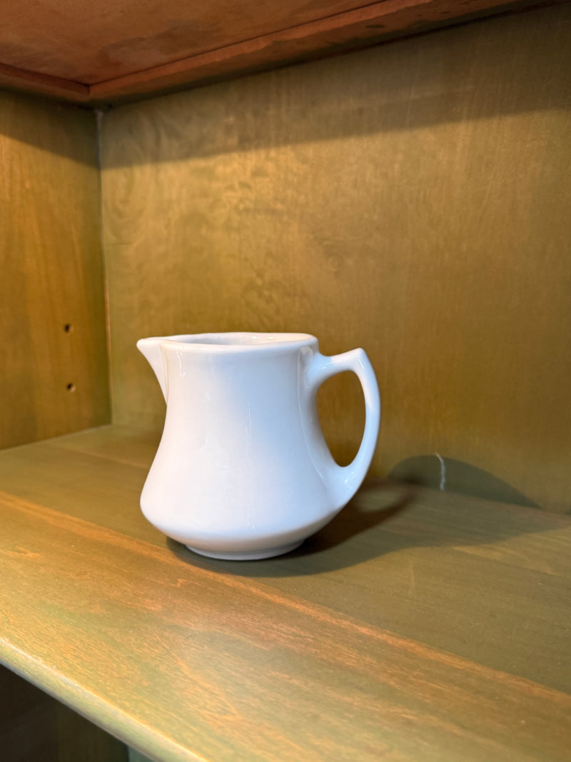 Lamberton Sterling Restaurant Ware Individual Creamer, White Vitrified China, Made in U.S.A., c. 1955–1970