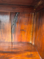 Spindle-Front Display Cabinet in Sheesham, Turned Grille Doors over Three Fixed Shelves, Anglo-Indian Manner, c. 1990–2015