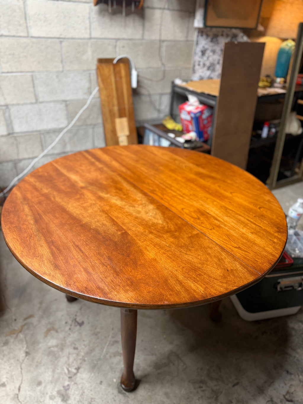 1955 Leopold Stickley Cherry Dining Table | Refinished Solid Wood Oval Extension Table
