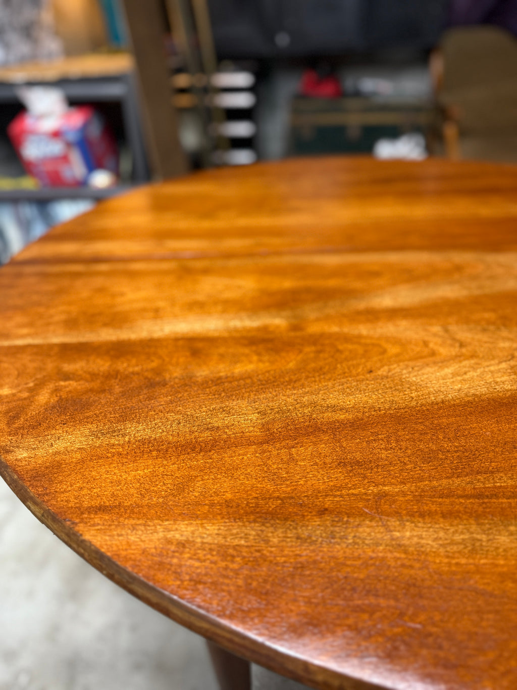 1955 Leopold Stickley Cherry Dining Table | Refinished Solid Wood Oval Extension Table