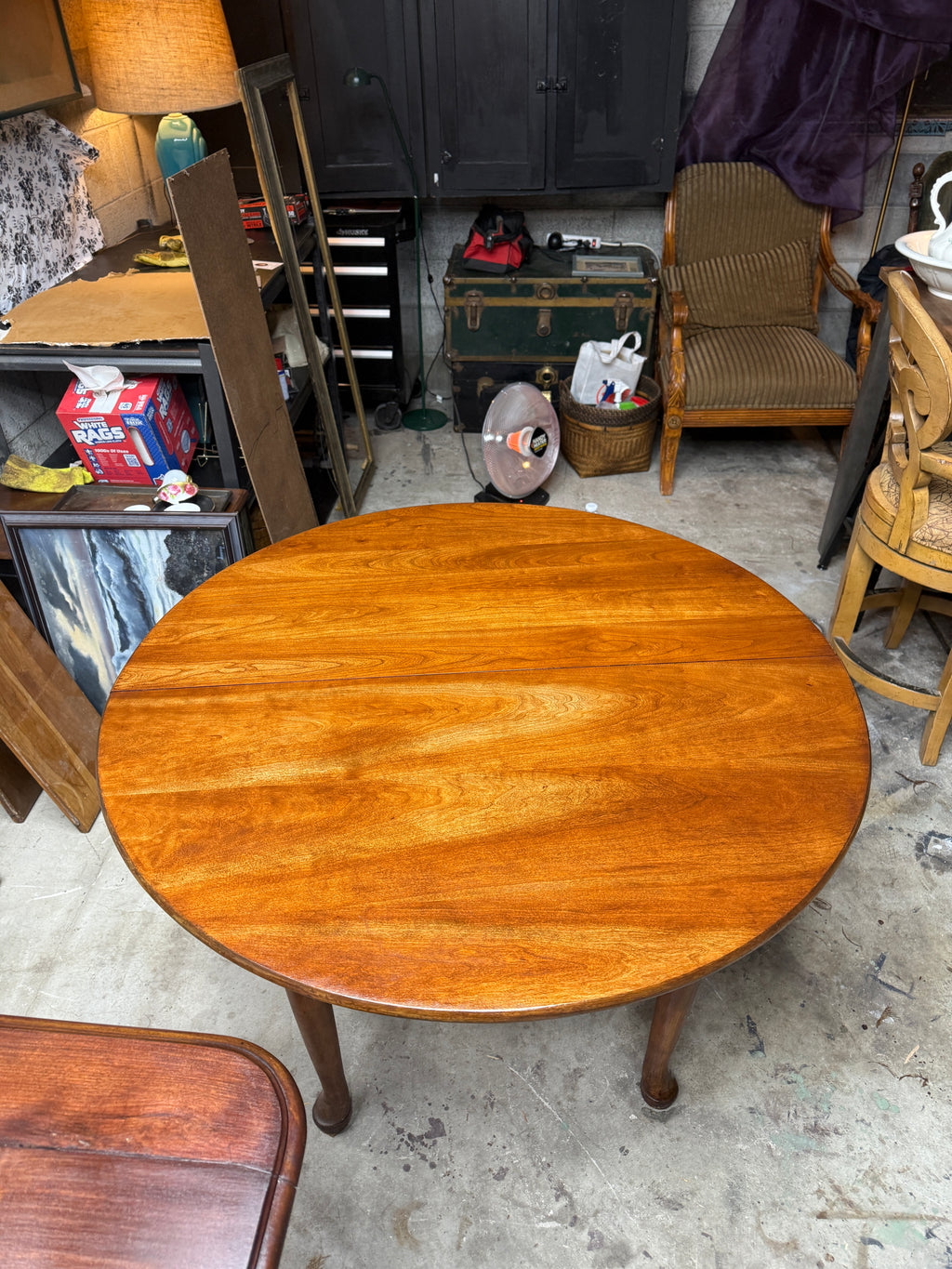1955 Leopold Stickley Cherry Dining Table | Refinished Solid Wood Oval Extension Table