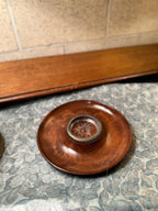 Mid-Century Woodbury’s Woodware Chip and Dip Tray with Glass Insert