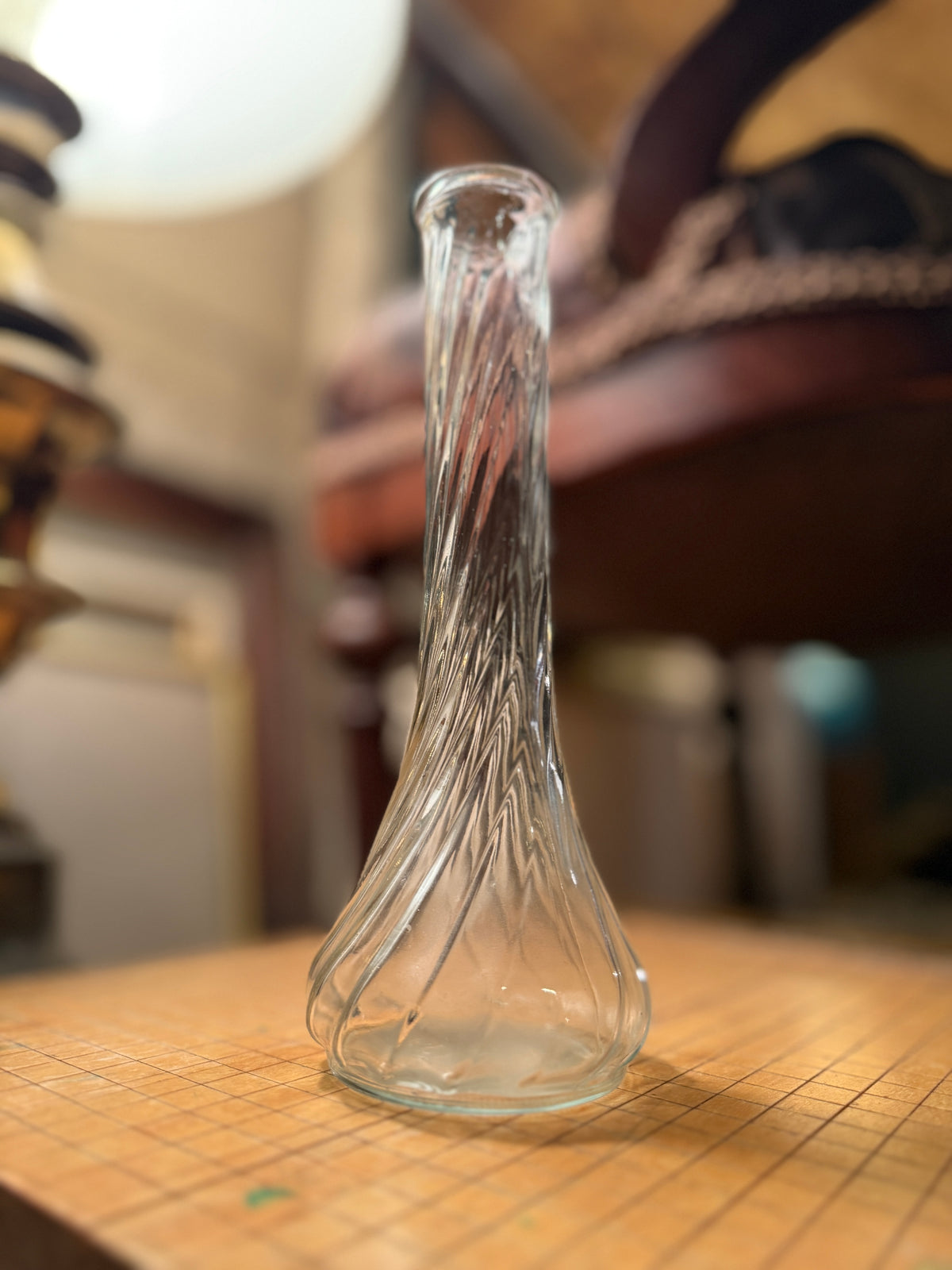 Hoosier Glass Spiral Bud Vase | Marked 4098A | c. 1920s–1940s