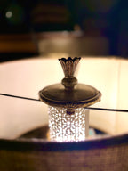 Architectural Art Deco Pull-Down Brass Torchiere Floor Lamp, c.1935–1950