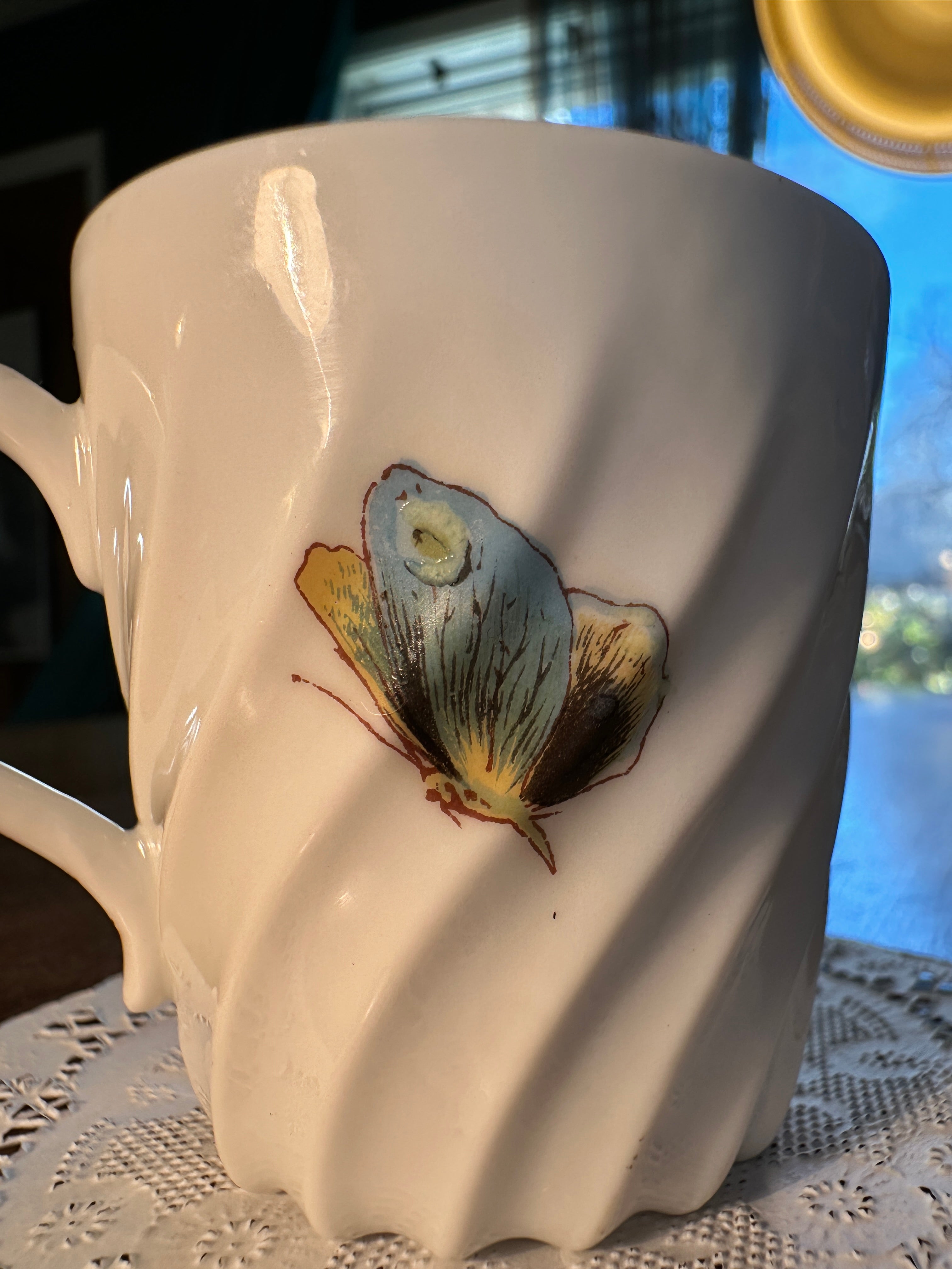 Antique Haviland Limoges Butterfly Demitasse Cup – Hand Painted French Porcelain (c. 1890 - 1910)