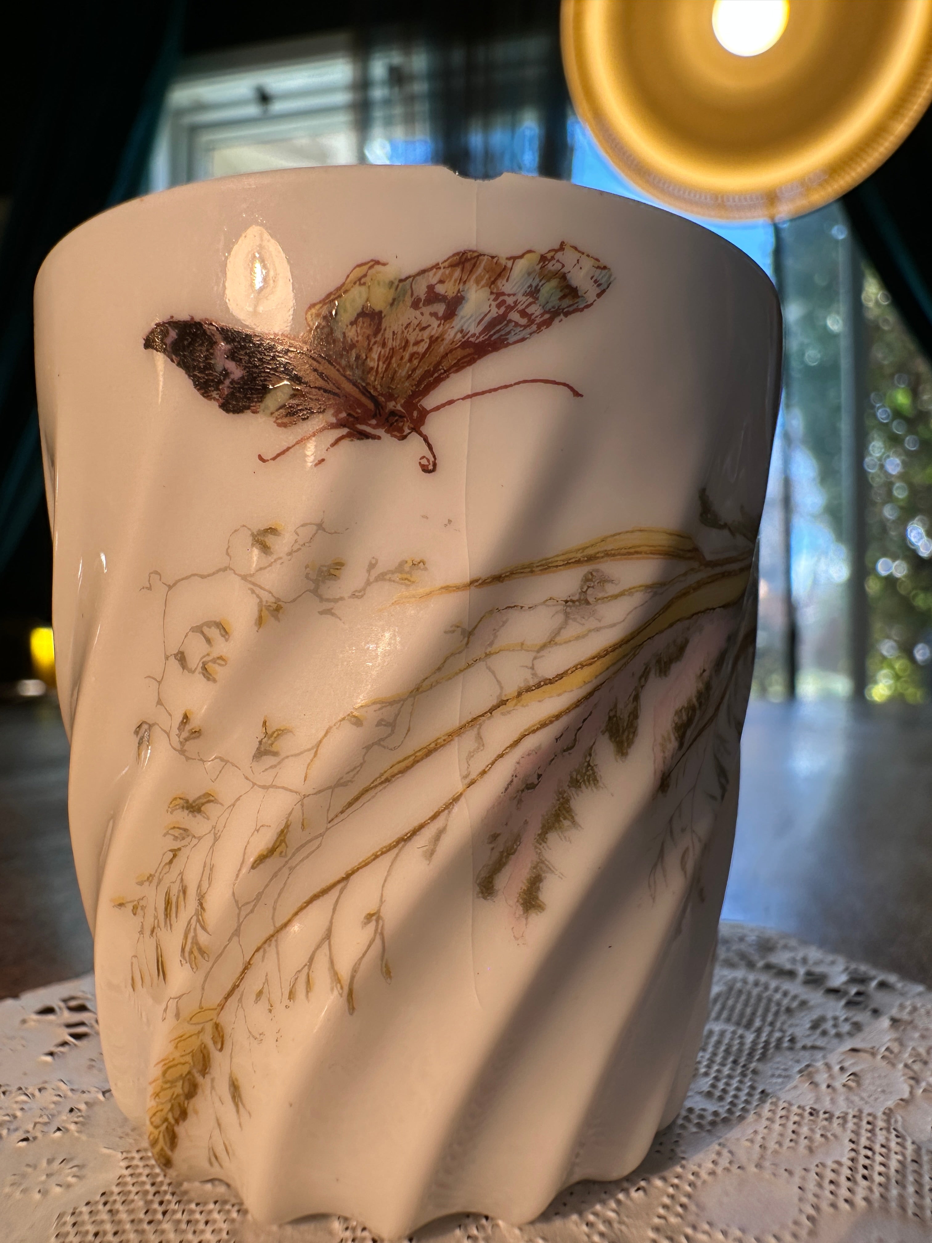 Antique Haviland Limoges Butterfly Demitasse Cup – Hand Painted French Porcelain (c. 1890 - 1910)
