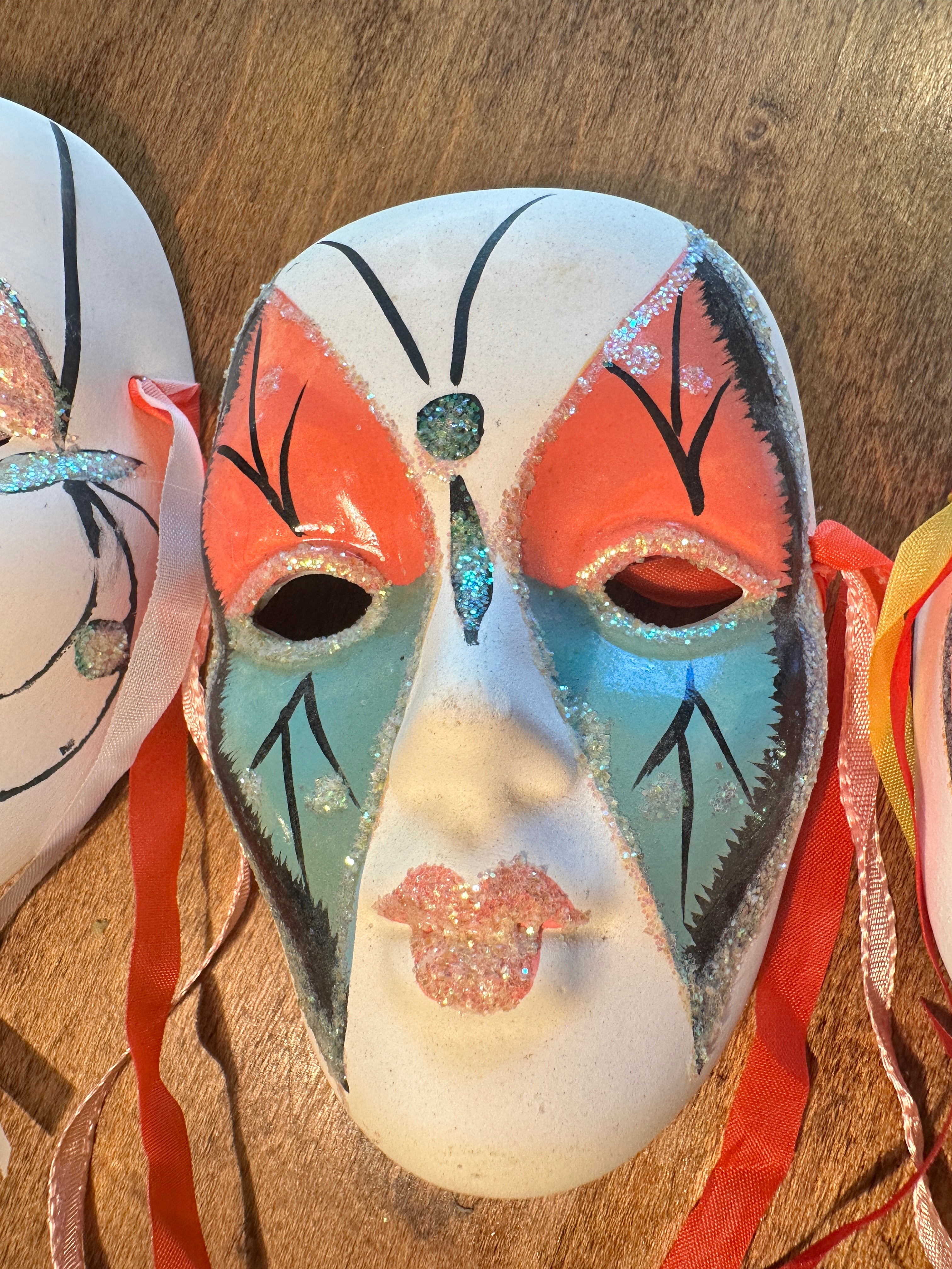 Mini Venetian Carnival Mask Set of Three c. Late 20th Century