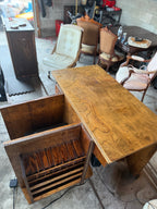 Mid-Century Fold-Out Architect’s Drafting Desk with Brass Hinges and Veneer (c. 1935 – 1955)