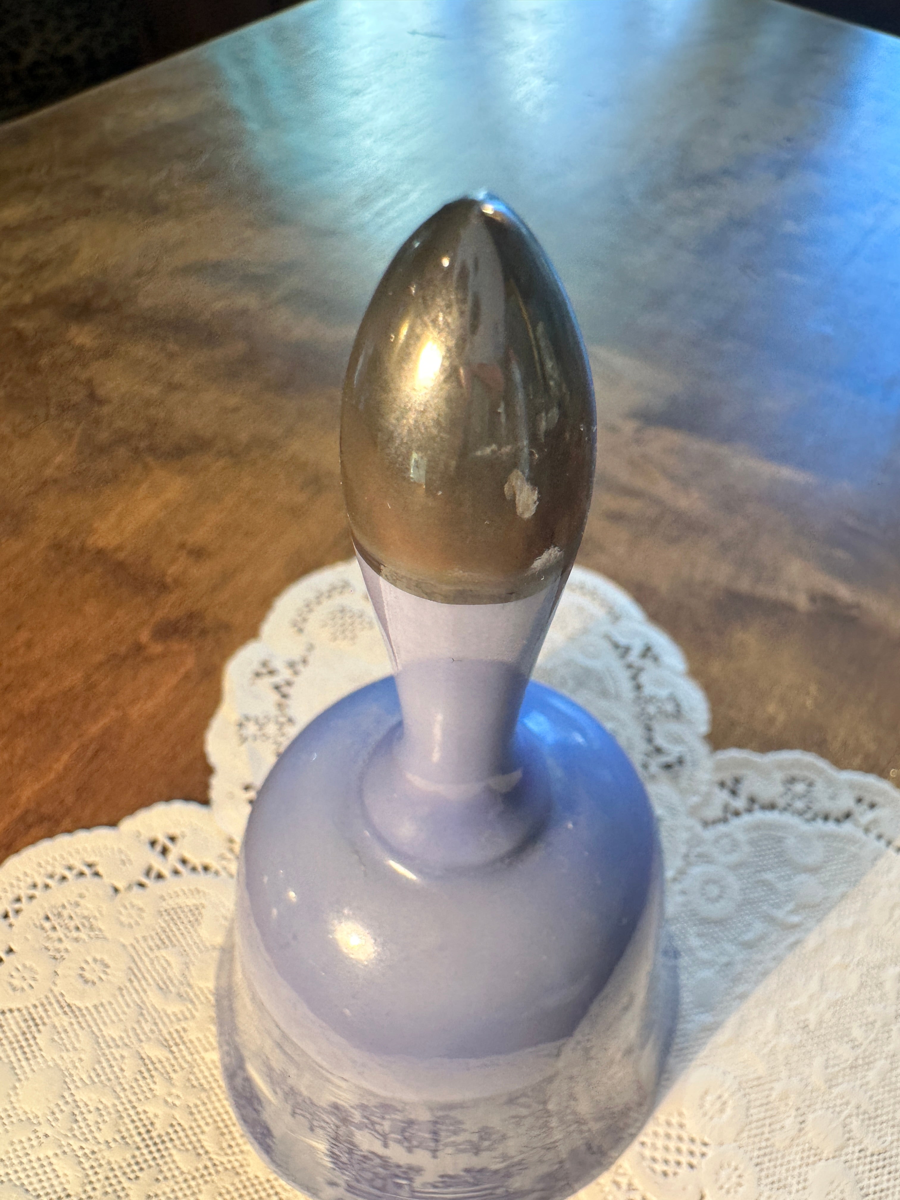 Vintage Delft Style Blue Porcelain Bell (c 1970s)