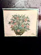 Early Original Floral Painting by Kat Allibe | Signed & Dated 1989