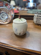 Vintage Relief-Moulded Neoclassical Biscuit Barrel, c. 1930–1955