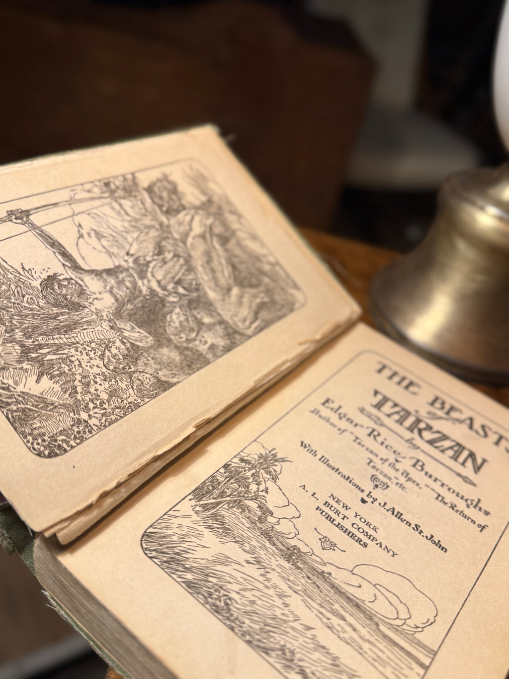 The Beasts of Tarzan — 1916 First Book Edition, Edgar Rice Burroughs (As-Found Condition)