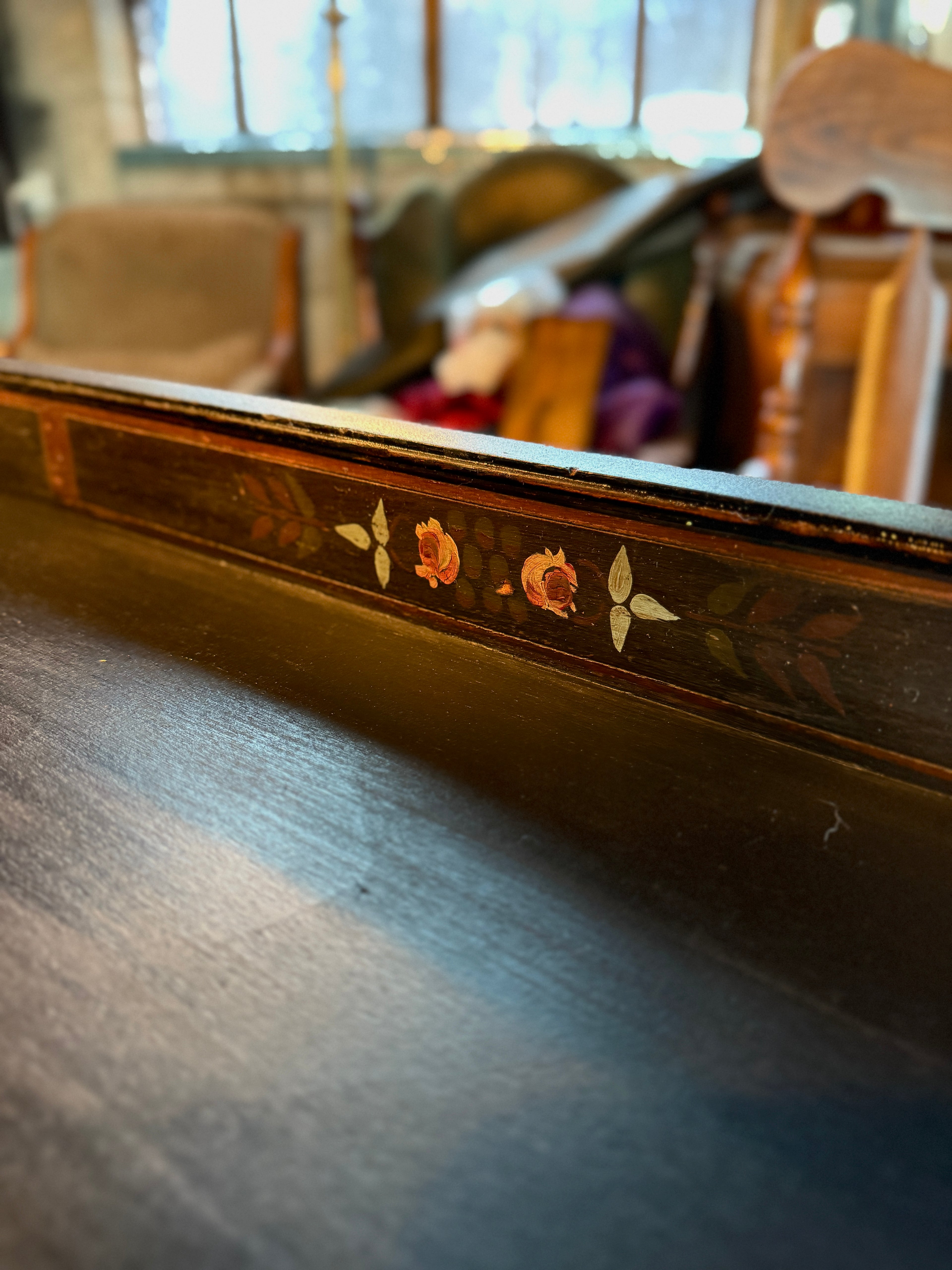 Jasper Furniture Company Cottage Dresser with Original Floral Stenciling (c. 1905–1925)