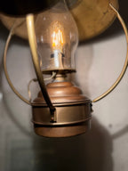Antique Brass Hanging Lantern with Dimmer, c. 1890s–1910s