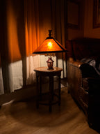 Assembled Amethyst Glass Table Lamp Fabricated by Viridian Eclection c.1880–1920