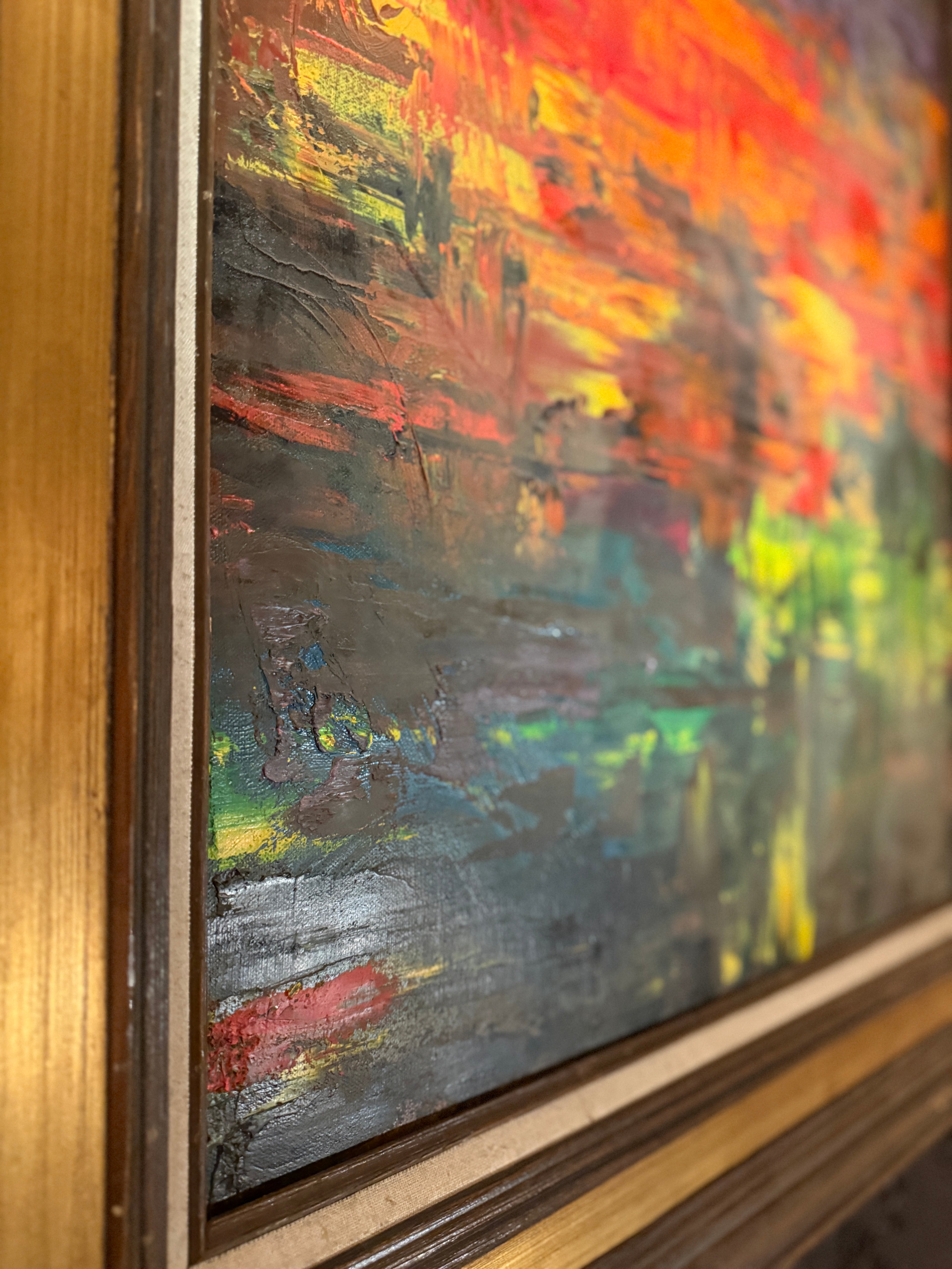Untitled Abstract Oil Painting (2015) | Contemporary 24×30 Canvas