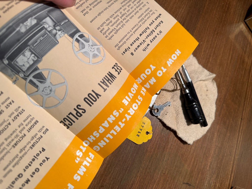 Mid-Century 8mm Home Cinema Set | Keystone R-8 Projector & Kalart CO-8 Splicer