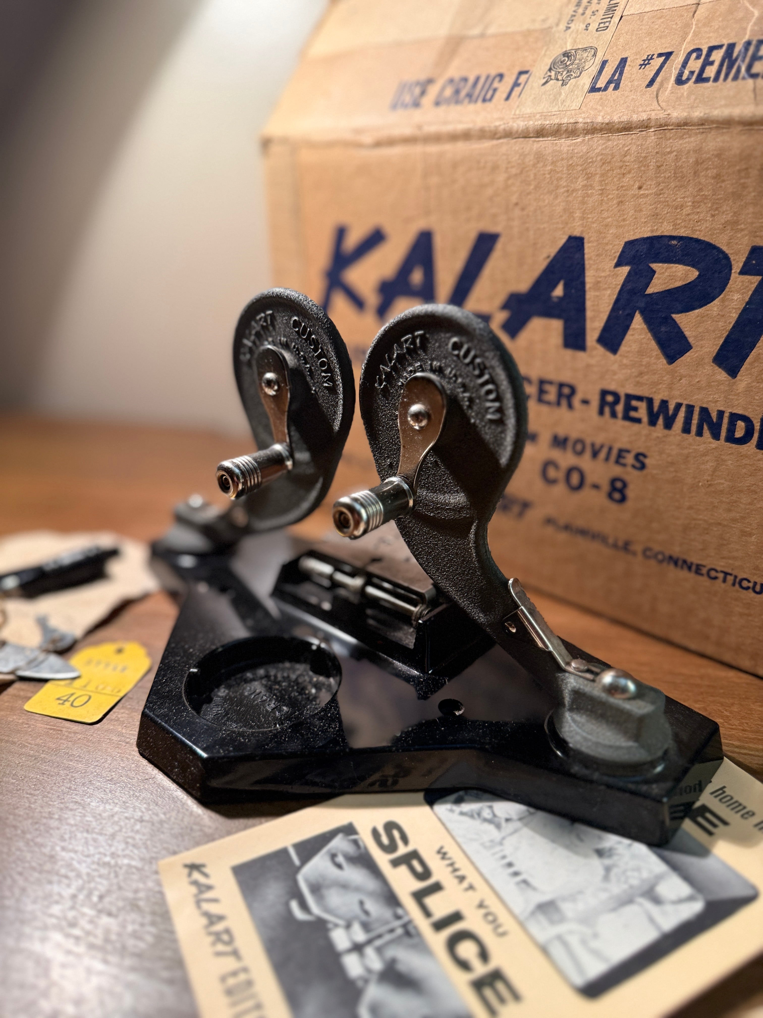 Mid-Century 8mm Home Cinema Set | Keystone R-8 Projector & Kalart CO-8 Splicer