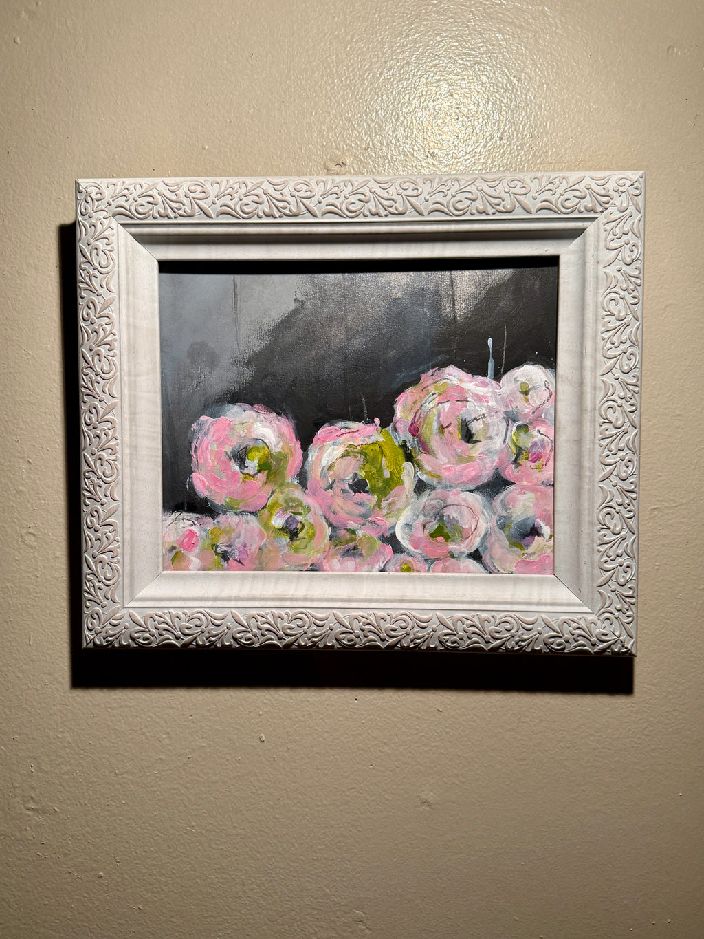 Hela Donela Original Floral Abstract Painting Framed Pair