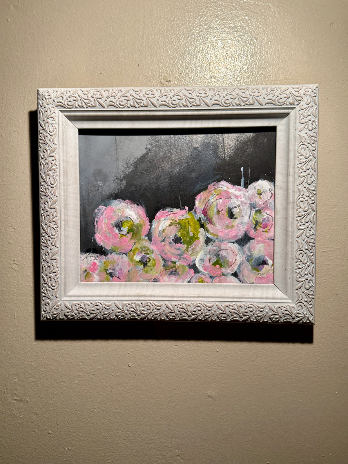 Hela Donela Original Floral Abstract Painting Framed Pair