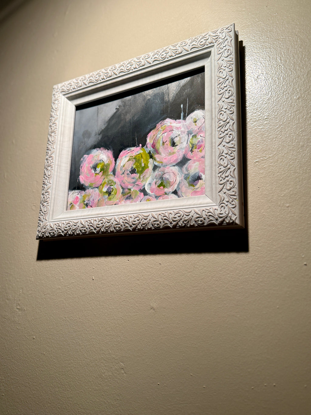 Hela Donela Original Floral Abstract Painting Framed Pair