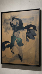 Nasser Assar Abstract Oil on Wood Panel, 2004