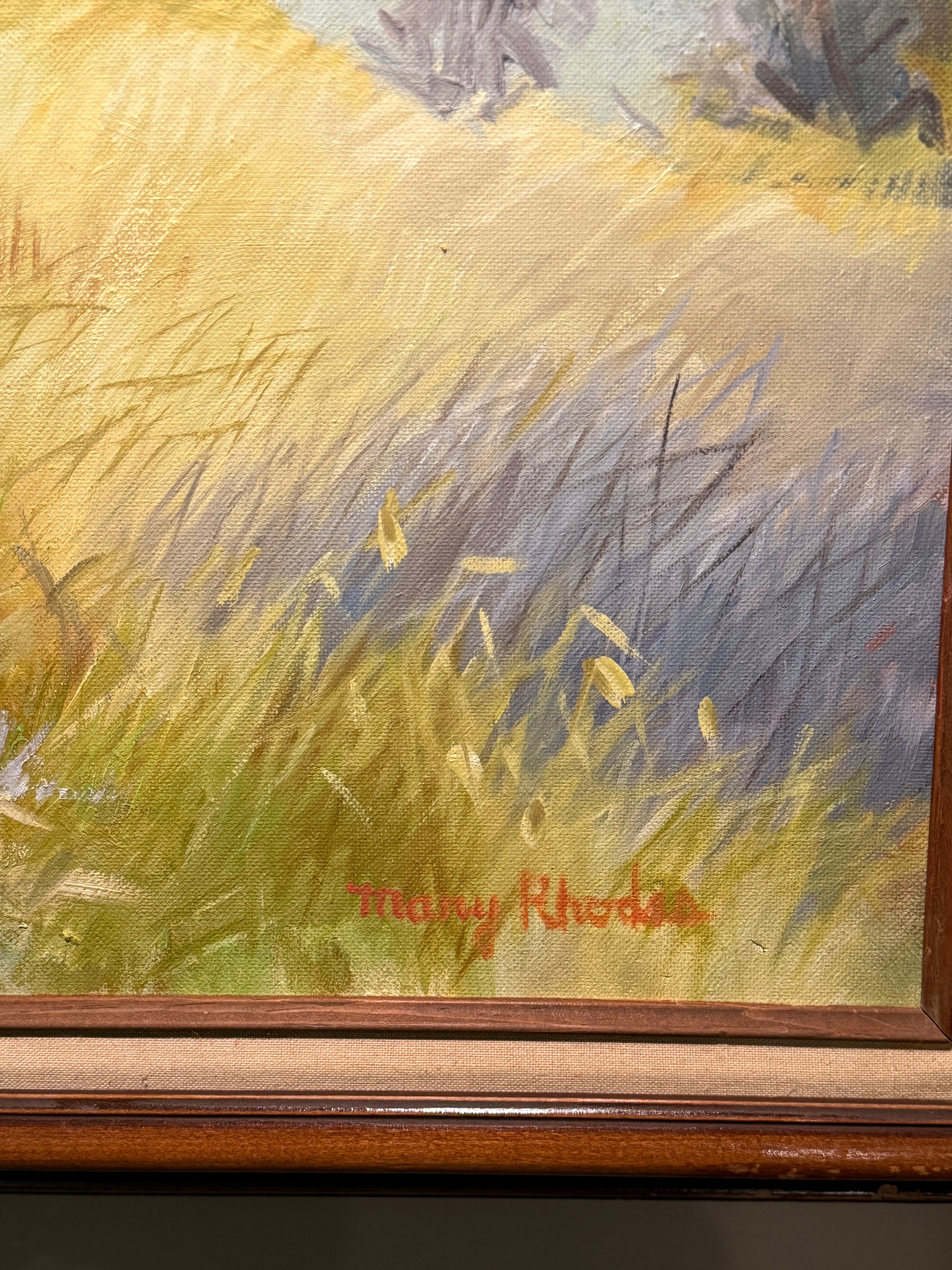 Mary Rhodes California Landscape Oil on Canvas Painting, (c 1970s)