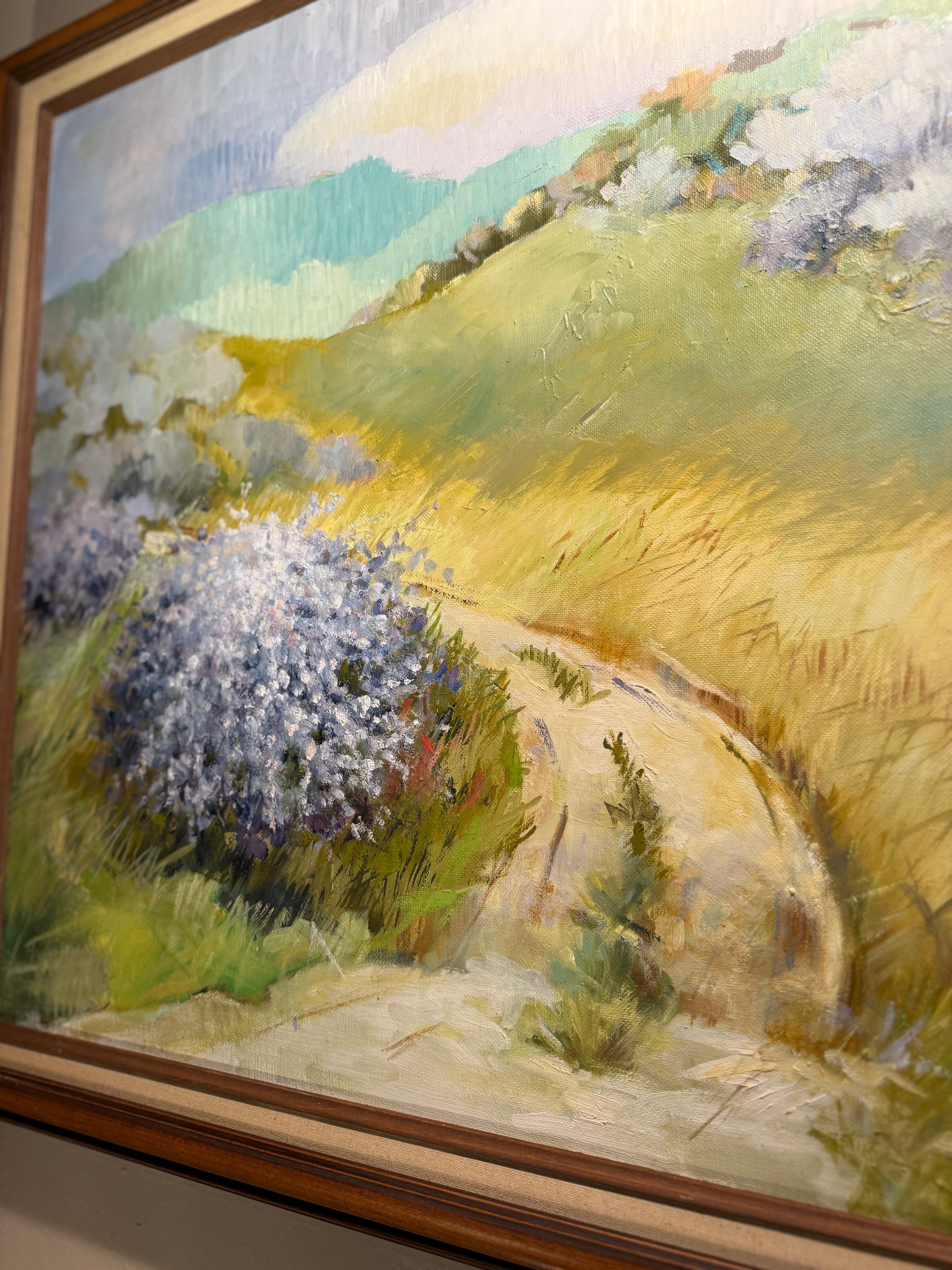 Mary Rhodes California Landscape Oil on Canvas Painting, (c 1970s)