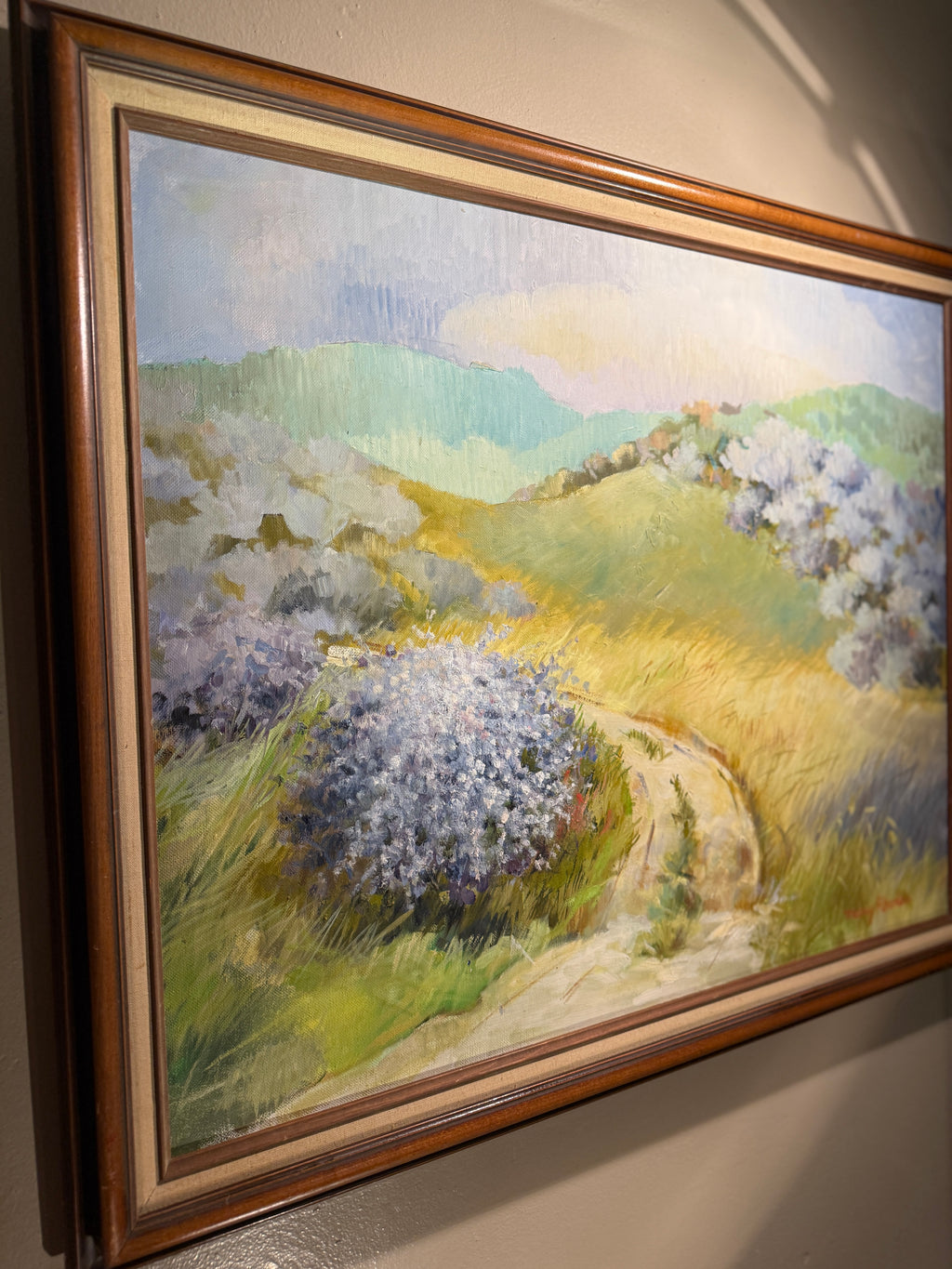 Mary Rhodes California Landscape Oil on Canvas Painting, (c 1970s)