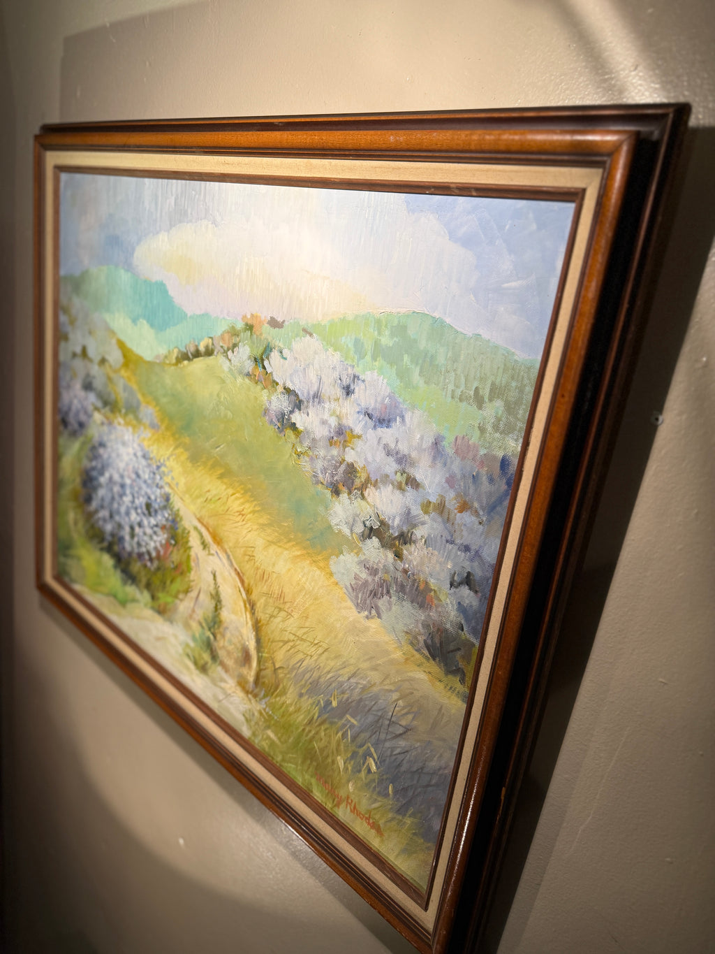 Mary Rhodes California Landscape Oil on Canvas Painting, (c 1970s)