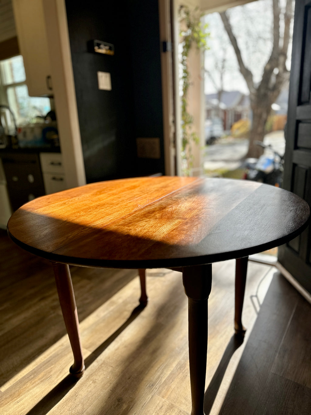 1955 Leopold Stickley Cherry Dining Table | Refinished Solid Wood Oval Extension Table