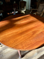 1955 Leopold Stickley Cherry Dining Table | Refinished Solid Wood Oval Extension Table