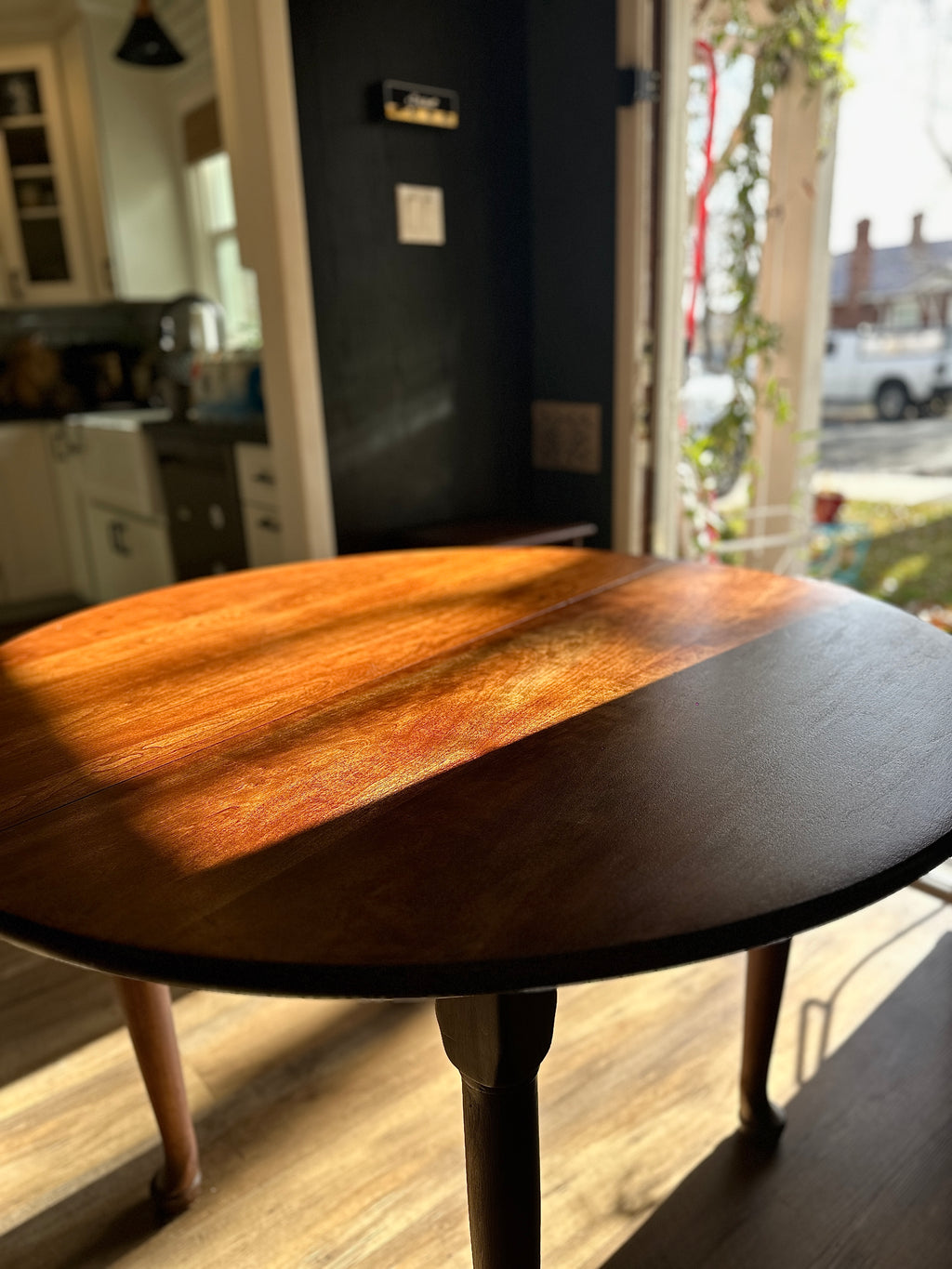1955 Leopold Stickley Cherry Dining Table | Refinished Solid Wood Oval Extension Table