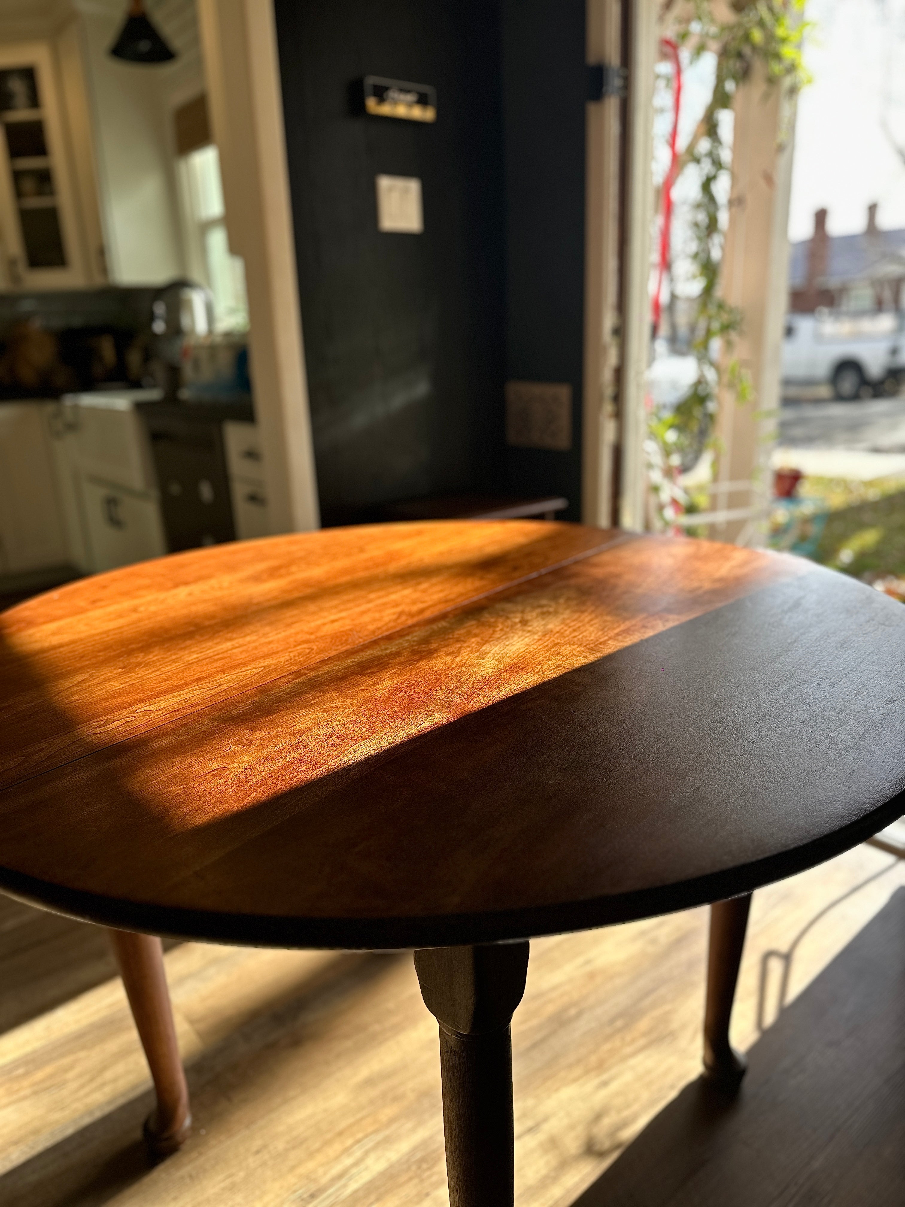 1955 Leopold Stickley Cherry Dining Table | Refinished Solid Wood Oval Extension Table