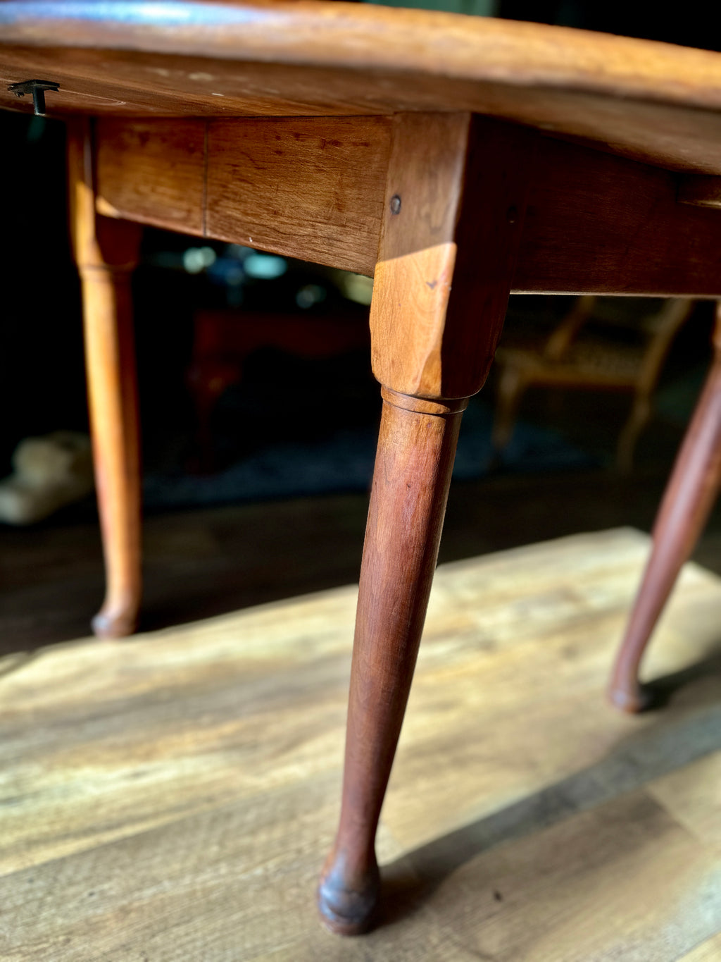 1955 Leopold Stickley Cherry Dining Table | Refinished Solid Wood Oval Extension Table