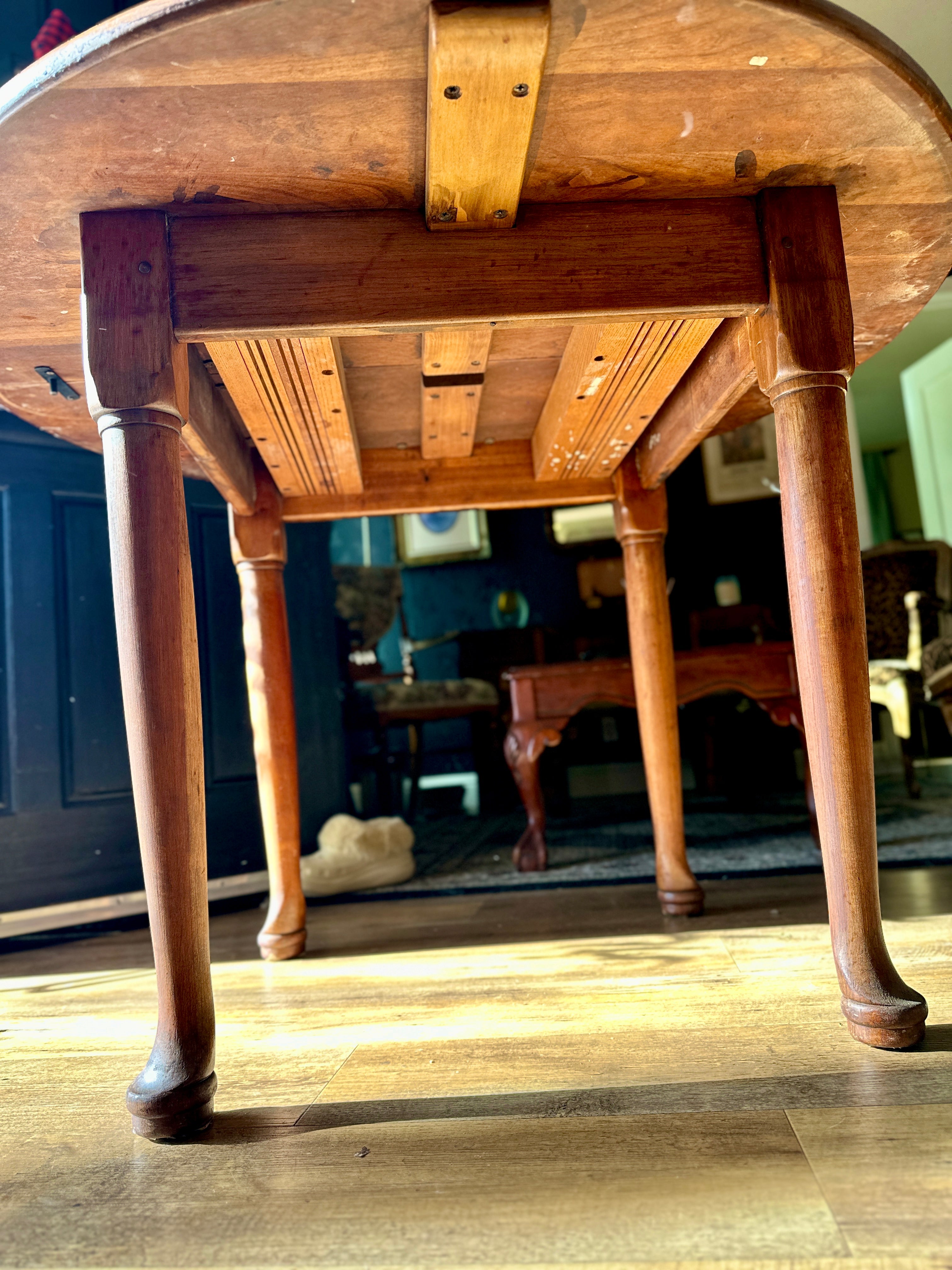 1955 Leopold Stickley Cherry Dining Table | Refinished Solid Wood Oval Extension Table
