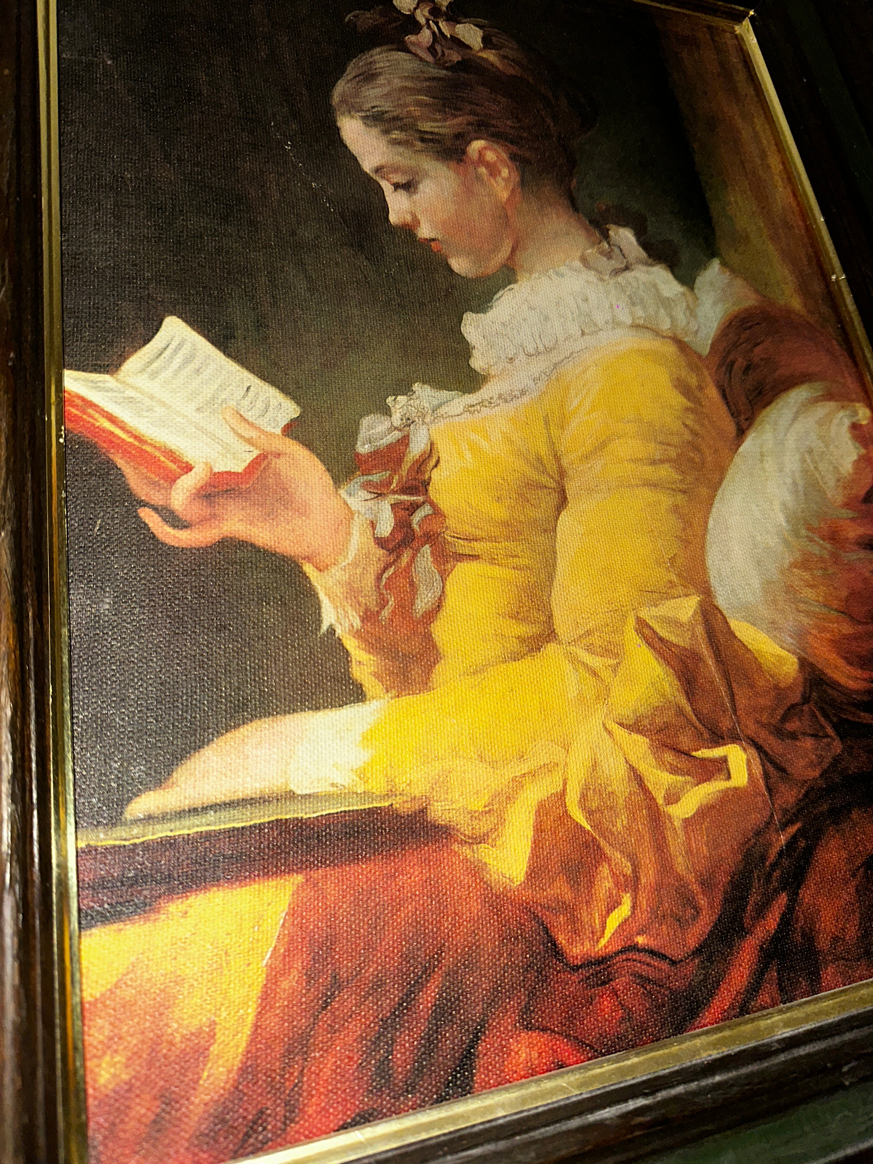 A Young Girl Reading, by Jean-Honoré Fragonard (1732–1806) Reproduction Print on Canvas