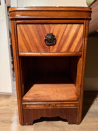 Early 20th-Century Mahogany Bedside Cabinet One-Drawer Nightstand, c. 1910s–1920s