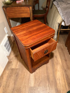 Early 20th-Century Mahogany Bedside Cabinet One-Drawer Nightstand, c. 1910s–1920s