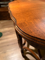 Edwardian Mahogany Occasional Table Scalloped Top Accent Table, c. 1910s–1920s