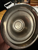 Hand Hammered Sweden (Skruf) & USA (Inernational Pewter) 3-Piece Studio Pewter Decorative Brutalism Serving Set