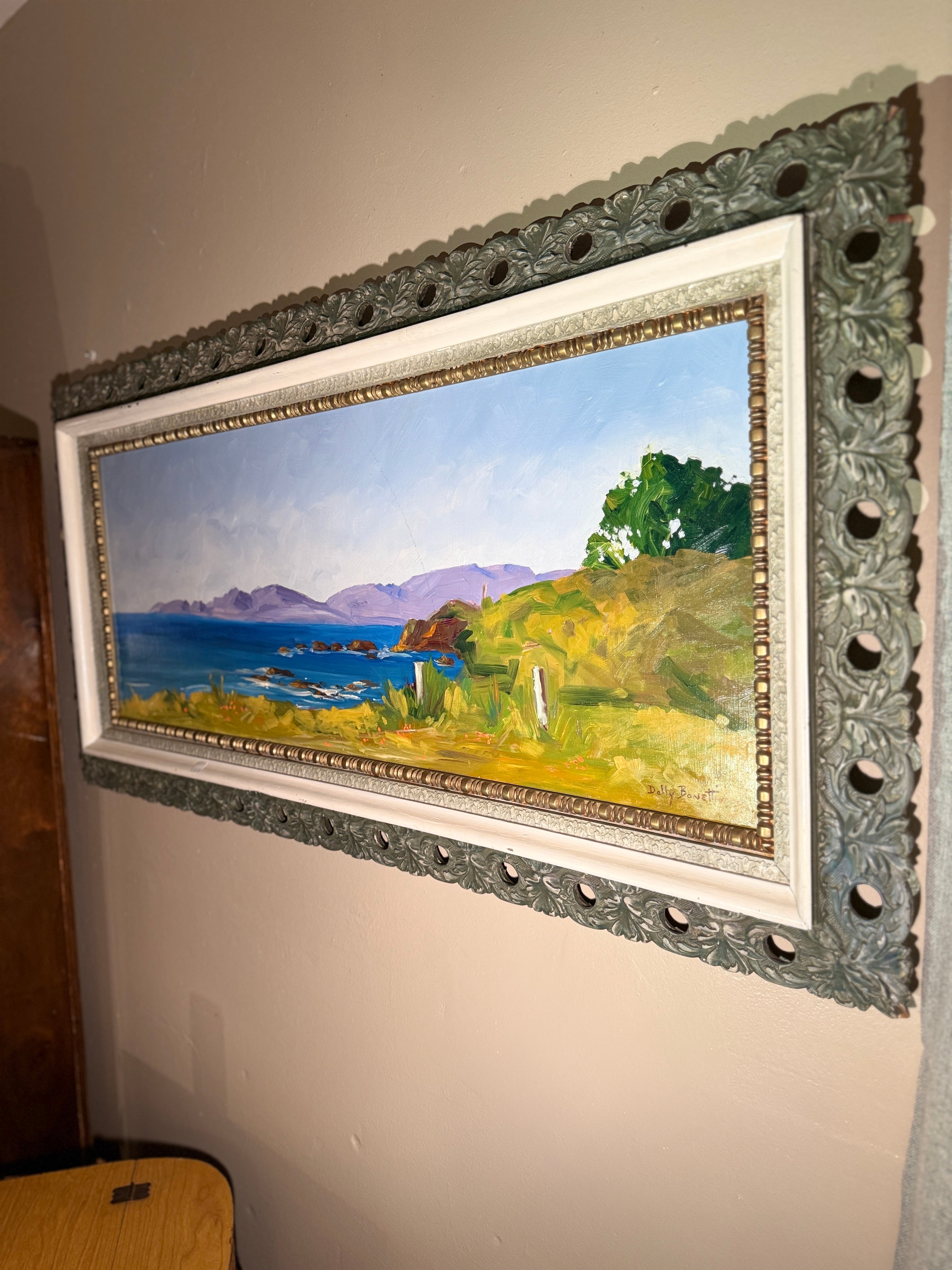 Dolly Bonetti “California Coastline” Signed California Coastal Landscape Oil on Canvas, San Francisco Artist, c. Late 50s-1960s
