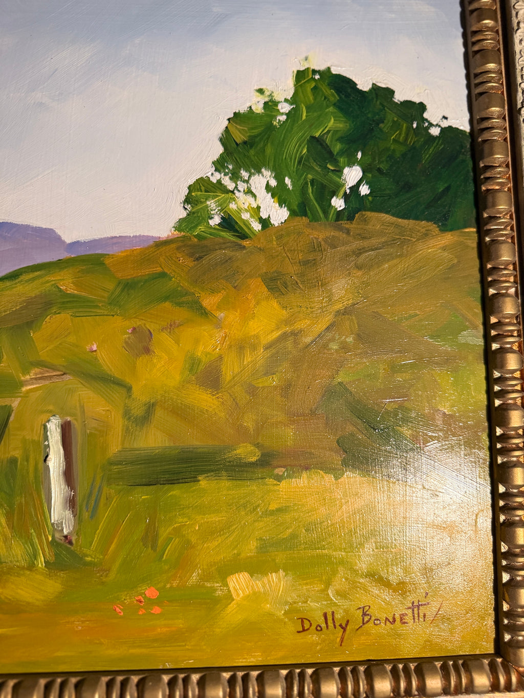 Dolly Bonetti “California Coastline” Signed California Coastal Landscape Oil on Canvas, San Francisco Artist, c. Late 50s-1960s