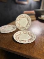 Mid-Century American Floral Restaurant Plates by Knowles China Company (Set of 5)